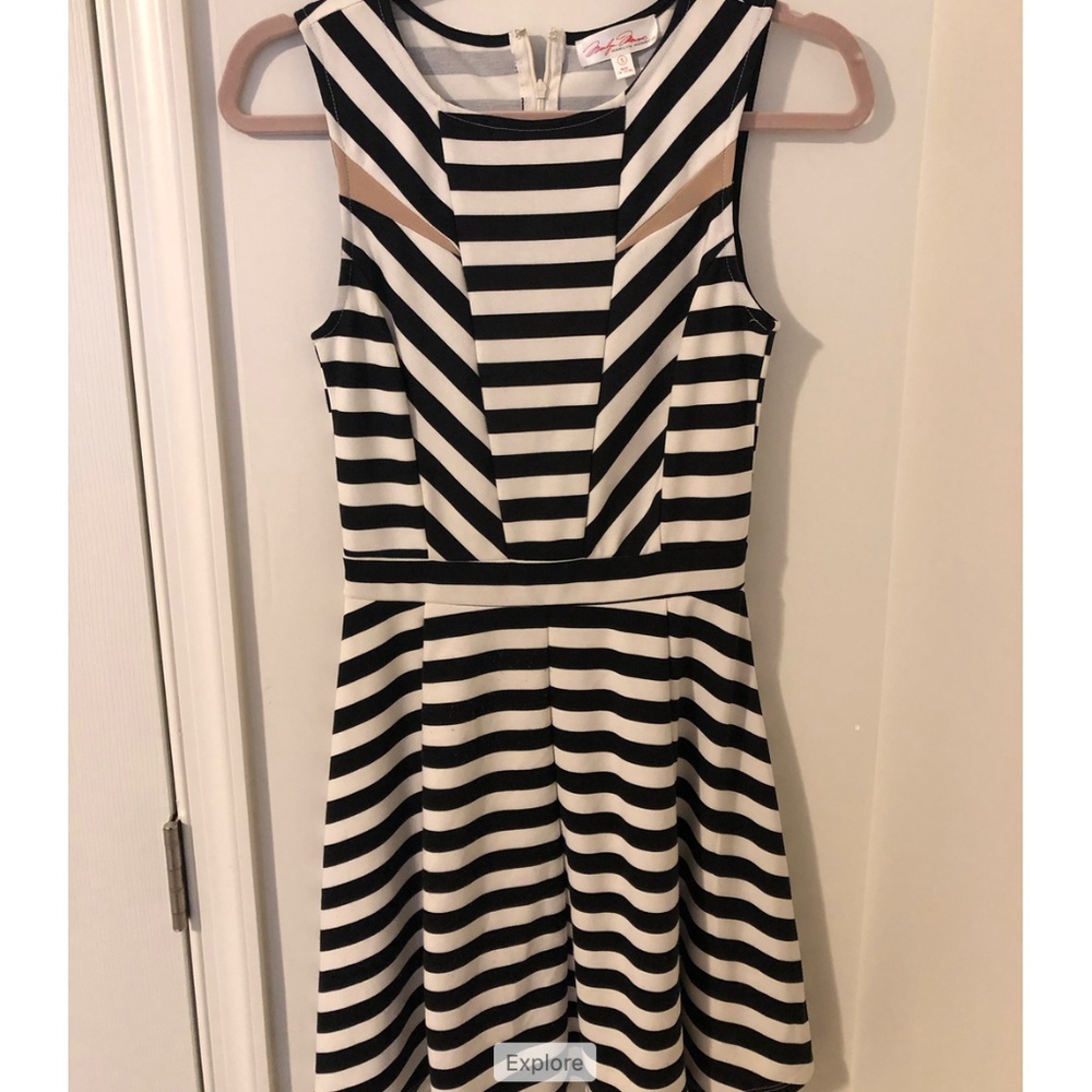 black and white dress